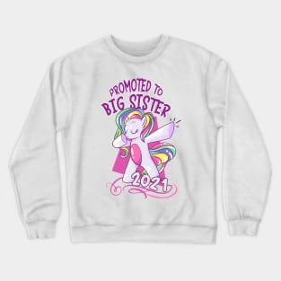 Unicorn Big Sister 2021 announcing pregnancy Crewneck Sweatshirt